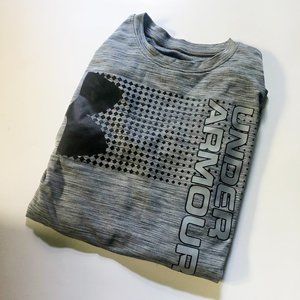 NWOT Under Armour Heather Gray Long Sleeve Youth Gym Shirt